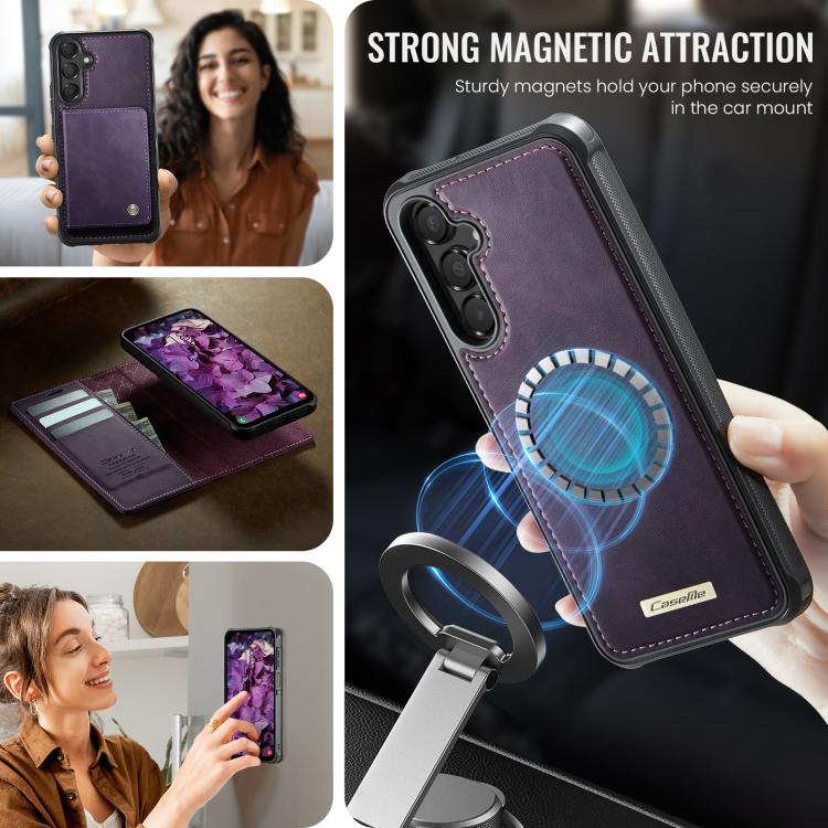 For Samsung Galaxy A14 5G / M44 CaseMe C49 Magnetic RFID Blocking Detachable Wallet Leather Phone Case