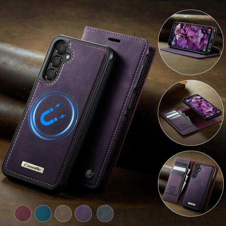 For Samsung Galaxy A14 5G / M44 CaseMe C49 Magnetic RFID Blocking Detachable Wallet Leather Phone Case
