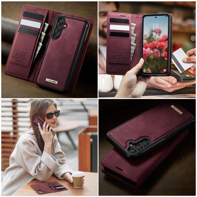 For Samsung Galaxy A55 / A35 5G CaseMe C49 Magnetic RFID Blocking Detachable Wallet Leather Phone Case