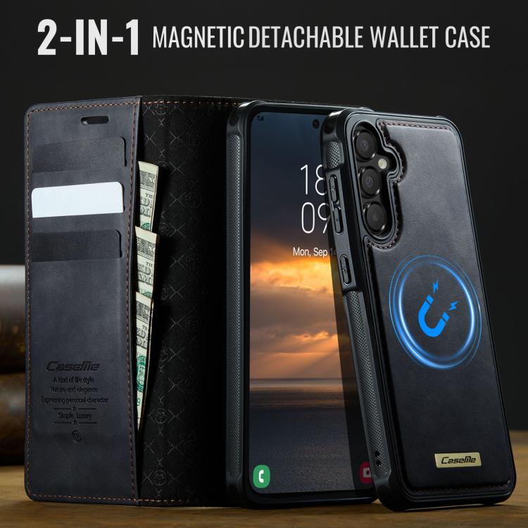 For Samsung Galaxy A55 / A35 5G CaseMe C49 Magnetic RFID Blocking Detachable Wallet Leather Phone Case