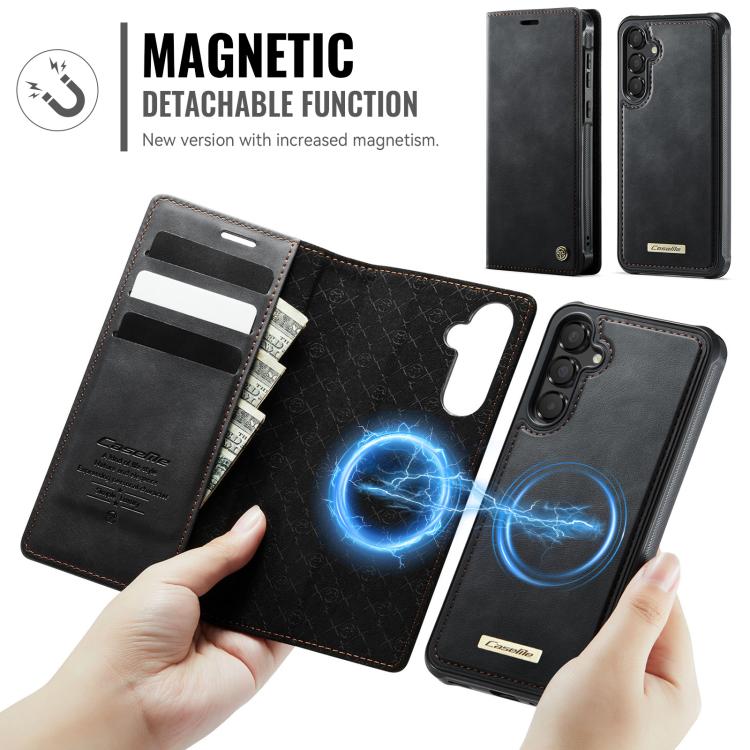 For Samsung Galaxy A55 / A35 5G CaseMe C49 Magnetic RFID Blocking Detachable Wallet Leather Phone Case