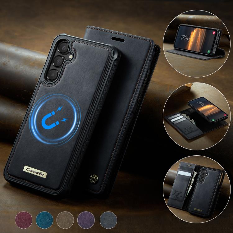 For Samsung Galaxy A55 / A35 5G CaseMe C49 Magnetic RFID Blocking Detachable Wallet Leather Phone Case