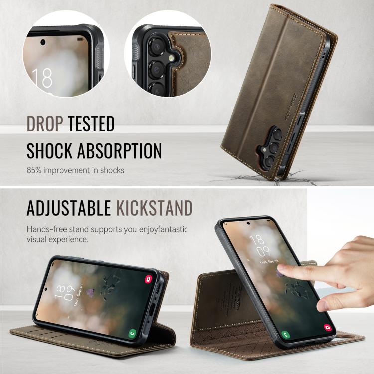 For Samsung Galaxy A55 / A35 5G CaseMe C49 Magnetic RFID Blocking Detachable Wallet Leather Phone Case