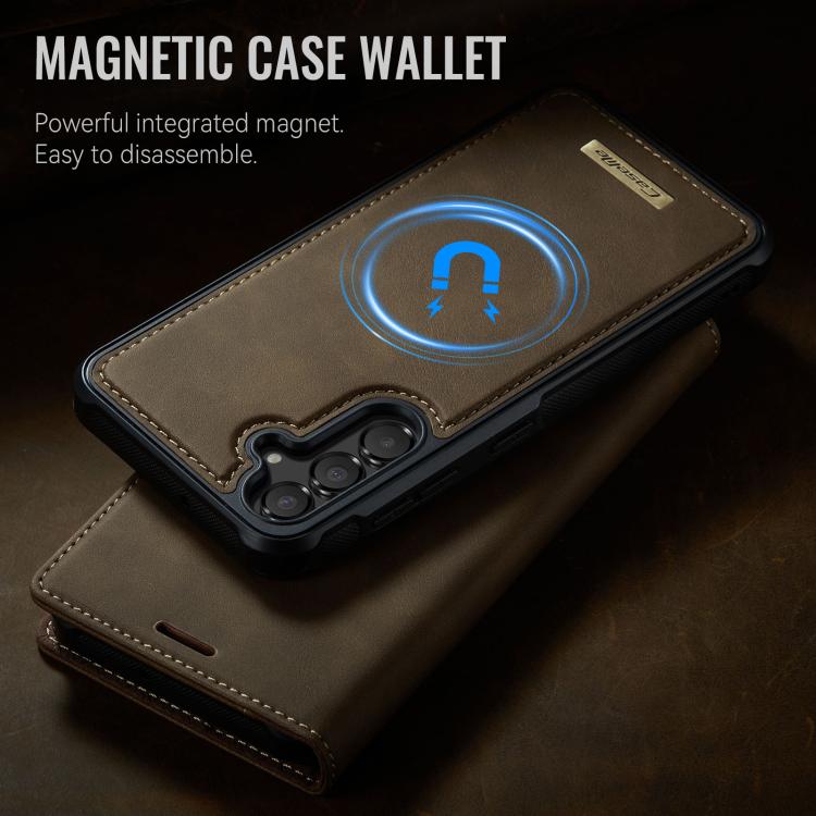 For Samsung Galaxy A55 / A35 5G CaseMe C49 Magnetic RFID Blocking Detachable Wallet Leather Phone Case
