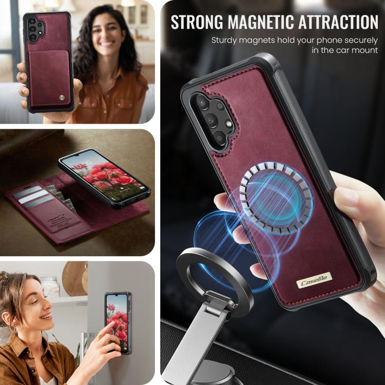 For Samsung Galaxy A13 / A04s CaseMe C49 Magnetic RFID Blocking Detachable Wallet Leather Phone Case