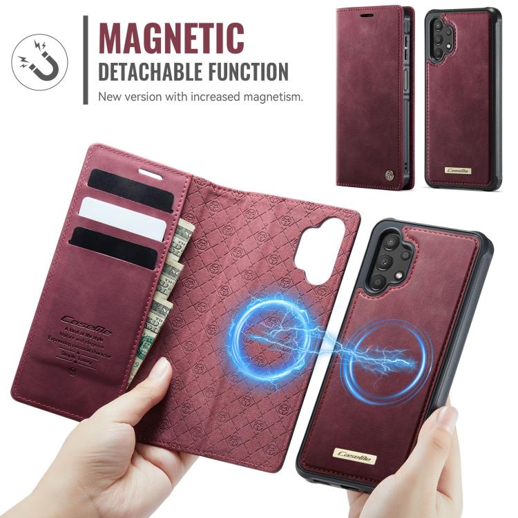 For Samsung Galaxy A13 / A04s CaseMe C49 Magnetic RFID Blocking Detachable Wallet Leather Phone Case