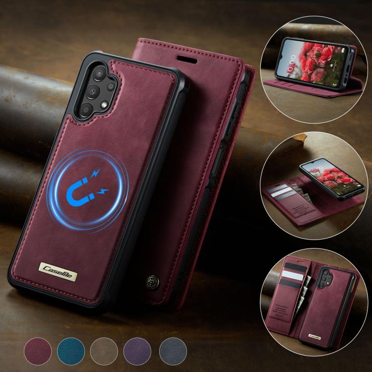 For Samsung Galaxy A13 / A04s CaseMe C49 Magnetic RFID Blocking Detachable Wallet Leather Phone Case