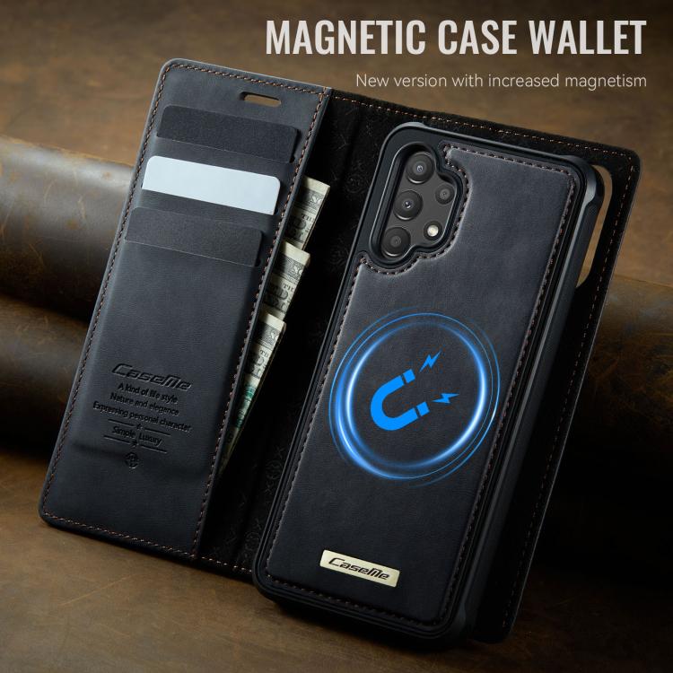 For Samsung Galaxy A13 / A04s CaseMe C49 Magnetic RFID Blocking Detachable Wallet Leather Phone Case