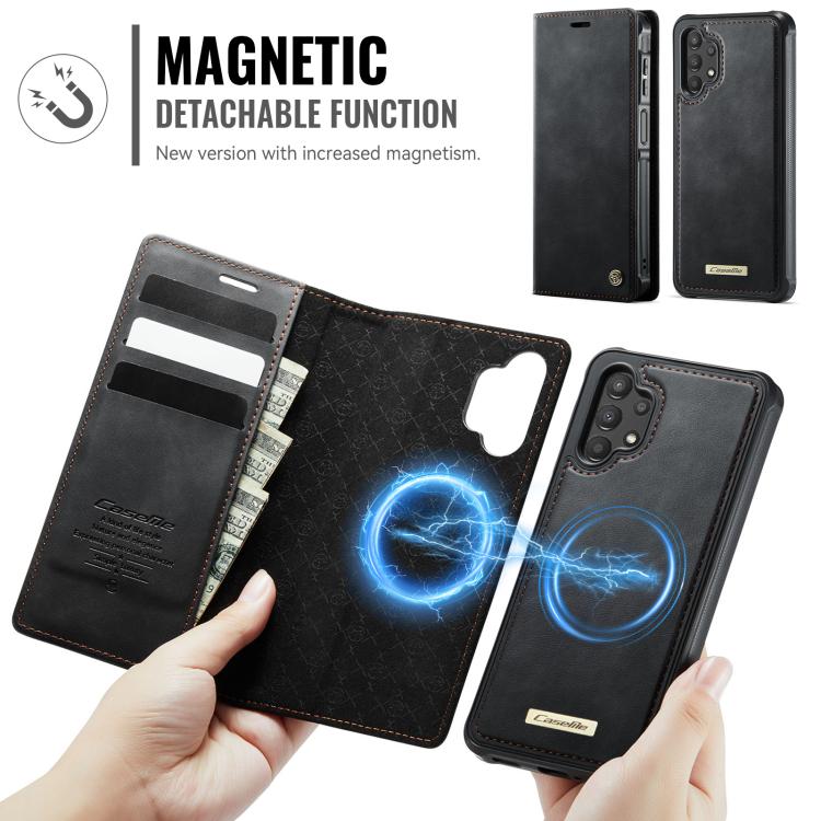 For Samsung Galaxy A13 / A04s CaseMe C49 Magnetic RFID Blocking Detachable Wallet Leather Phone Case