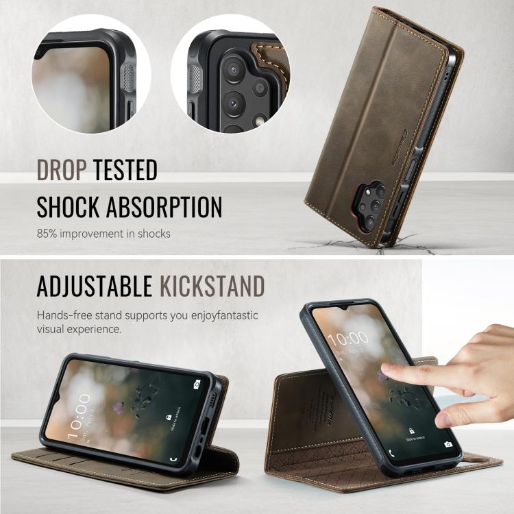 For Samsung Galaxy A13 / A04s CaseMe C49 Magnetic RFID Blocking Detachable Wallet Leather Phone Case