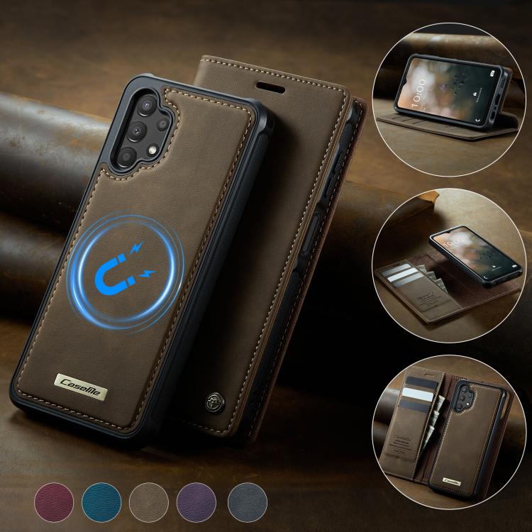 For Samsung Galaxy A13 / A04s CaseMe C49 Magnetic RFID Blocking Detachable Wallet Leather Phone Case