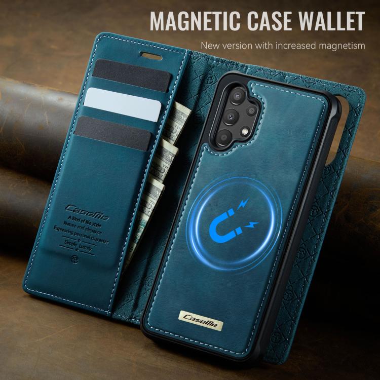 For Samsung Galaxy A13 / A04s CaseMe C49 Magnetic RFID Blocking Detachable Wallet Leather Phone Case