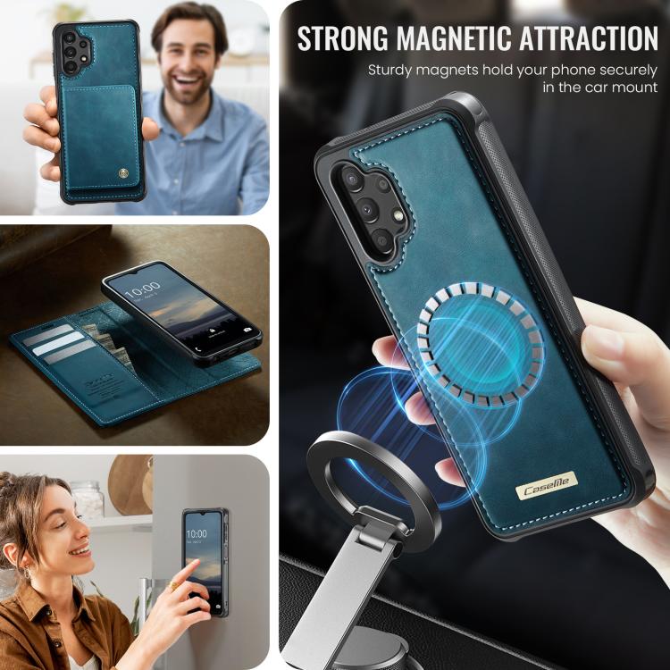 For Samsung Galaxy A13 / A04s CaseMe C49 Magnetic RFID Blocking Detachable Wallet Leather Phone Case