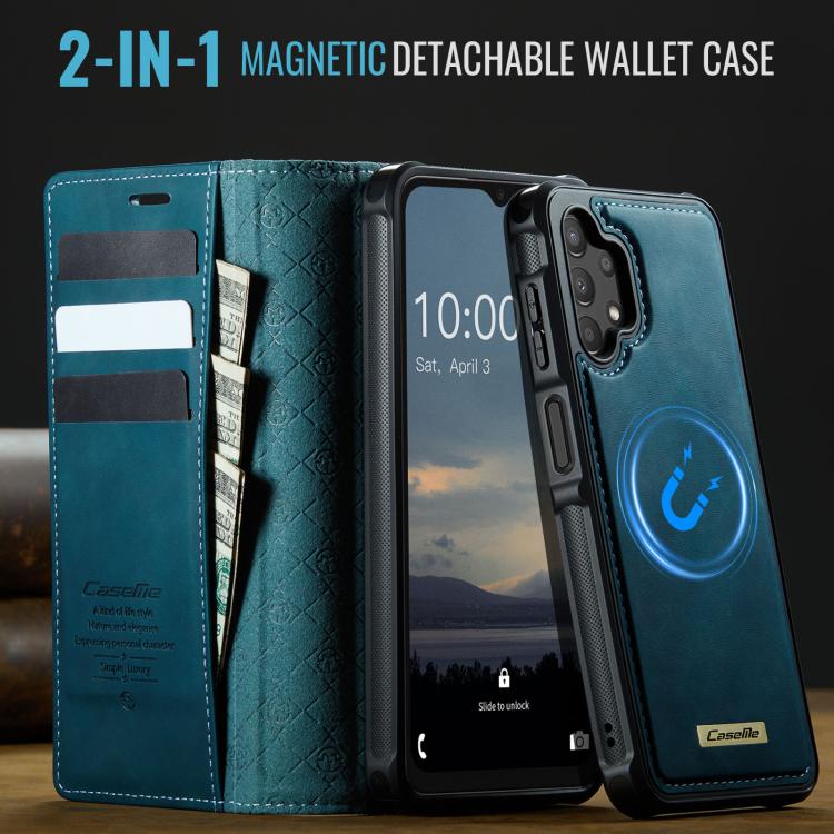 For Samsung Galaxy A13 / A04s CaseMe C49 Magnetic RFID Blocking Detachable Wallet Leather Phone Case