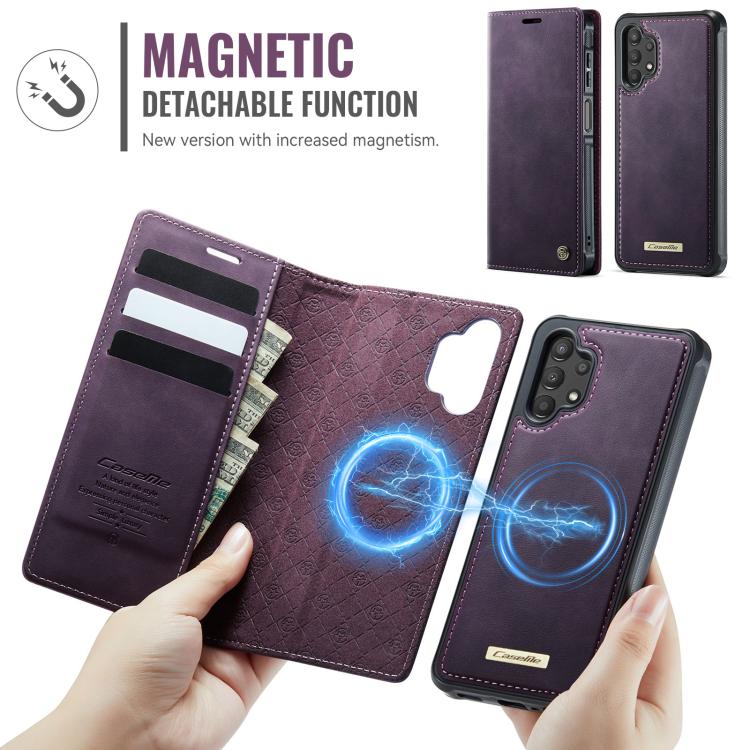 For Samsung Galaxy A13 / A04s CaseMe C49 Magnetic RFID Blocking Detachable Wallet Leather Phone Case