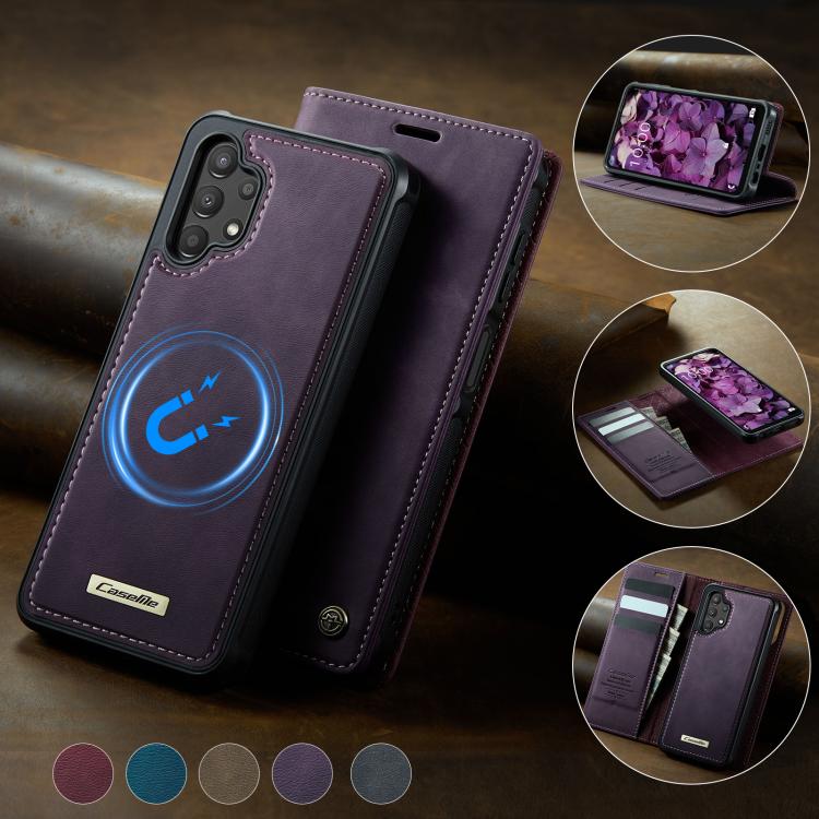 For Samsung Galaxy A13 / A04s CaseMe C49 Magnetic RFID Blocking Detachable Wallet Leather Phone Case