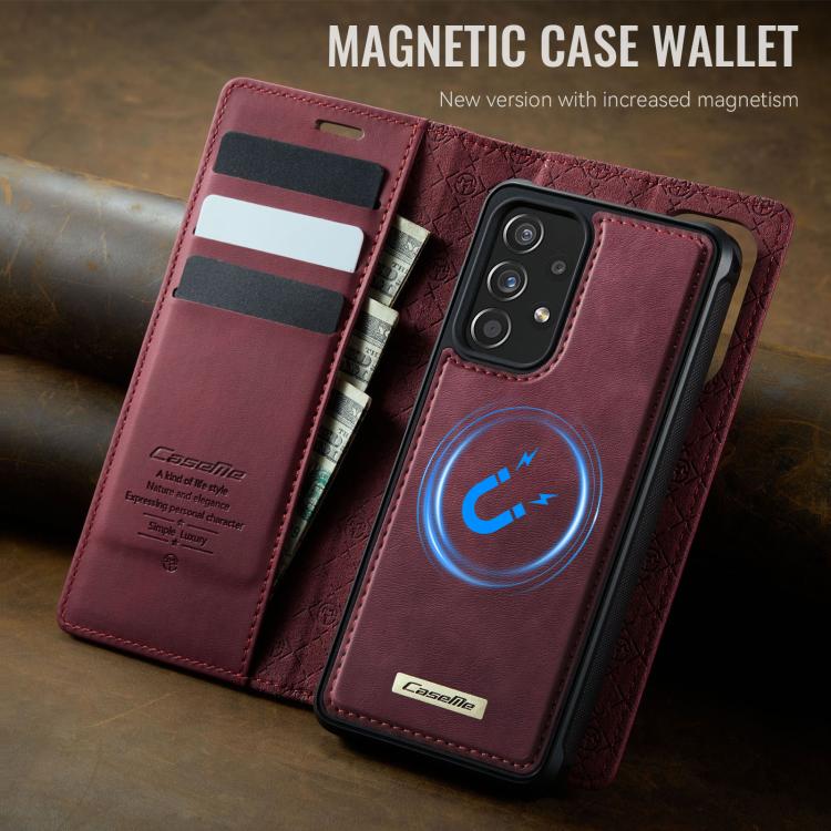 For Samsung Galaxy A52 / A52s CaseMe C49 Magnetic RFID Blocking Detachable Wallet Leather Phone Case