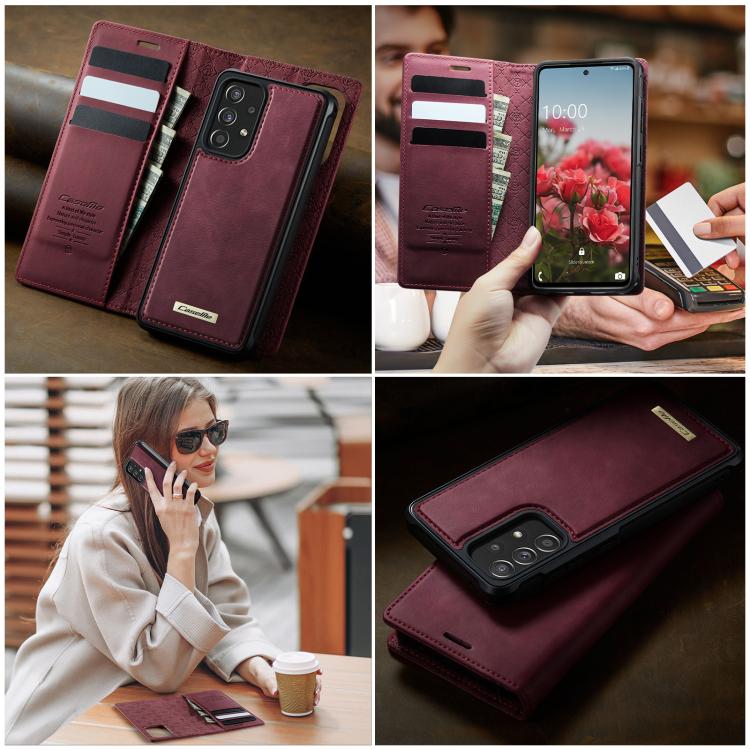 For Samsung Galaxy A52 / A52s CaseMe C49 Magnetic RFID Blocking Detachable Wallet Leather Phone Case
