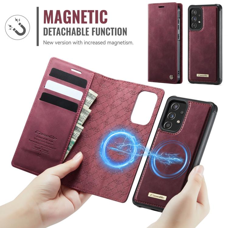For Samsung Galaxy A52 / A52s CaseMe C49 Magnetic RFID Blocking Detachable Wallet Leather Phone Case