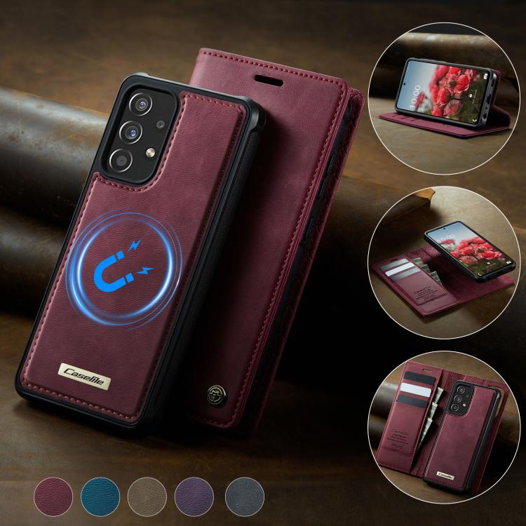 For Samsung Galaxy A52 / A52s CaseMe C49 Magnetic RFID Blocking Detachable Wallet Leather Phone Case