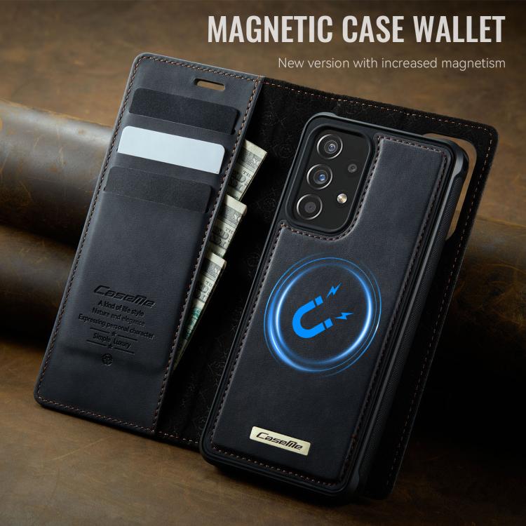 For Samsung Galaxy A52 / A52s CaseMe C49 Magnetic RFID Blocking Detachable Wallet Leather Phone Case