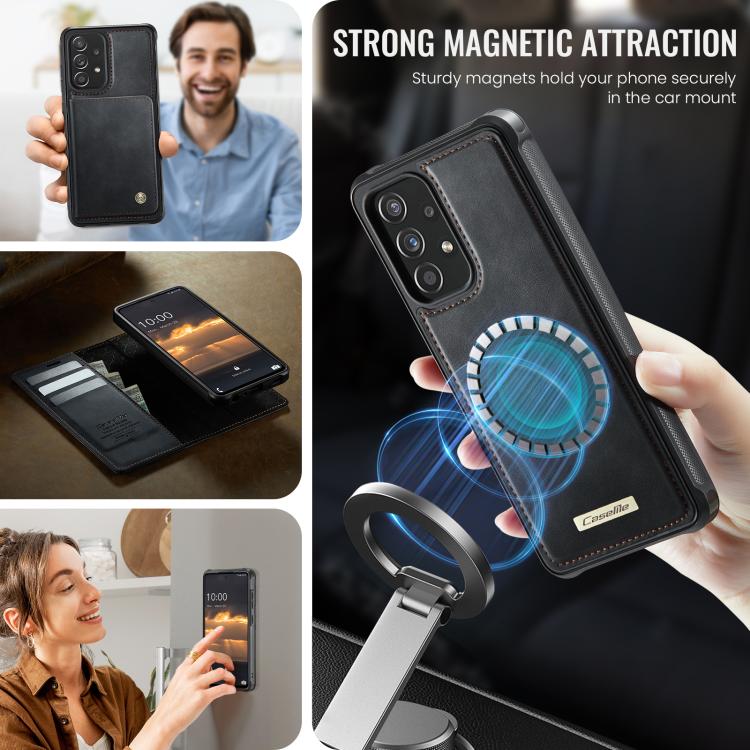 For Samsung Galaxy A52 / A52s CaseMe C49 Magnetic RFID Blocking Detachable Wallet Leather Phone Case