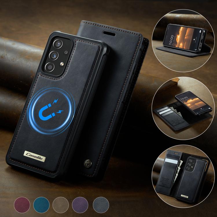 For Samsung Galaxy A52 / A52s CaseMe C49 Magnetic RFID Blocking Detachable Wallet Leather Phone Case