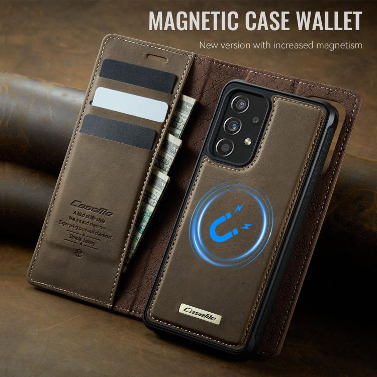 For Samsung Galaxy A52 / A52s CaseMe C49 Magnetic RFID Blocking Detachable Wallet Leather Phone Case