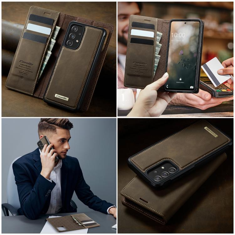 For Samsung Galaxy A52 / A52s CaseMe C49 Magnetic RFID Blocking Detachable Wallet Leather Phone Case