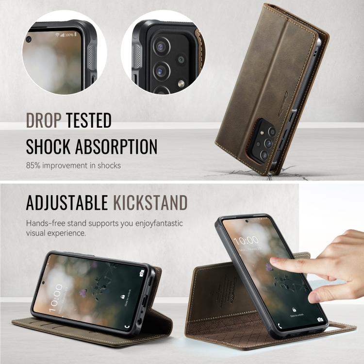 For Samsung Galaxy A52 / A52s CaseMe C49 Magnetic RFID Blocking Detachable Wallet Leather Phone Case