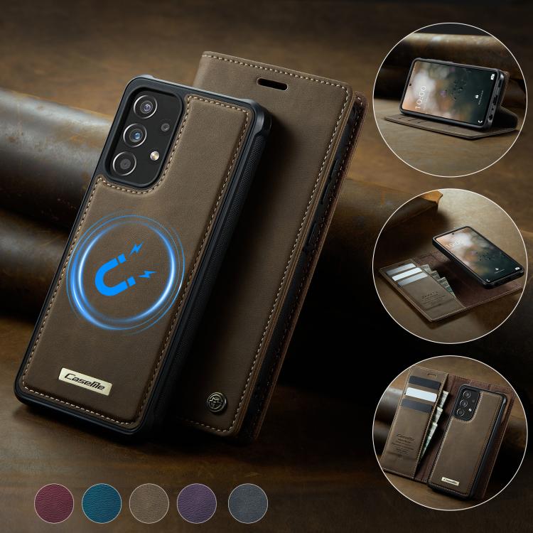 For Samsung Galaxy A52 / A52s CaseMe C49 Magnetic RFID Blocking Detachable Wallet Leather Phone Case