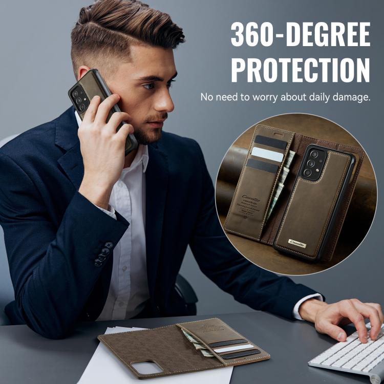 For Samsung Galaxy A52 / A52s CaseMe C49 Magnetic RFID Blocking Detachable Wallet Leather Phone Case