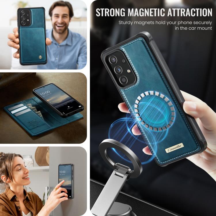 For Samsung Galaxy A52 / A52s CaseMe C49 Magnetic RFID Blocking Detachable Wallet Leather Phone Case
