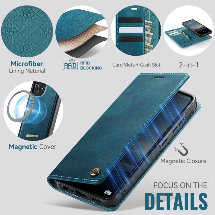 For Samsung Galaxy A52 / A52s CaseMe C49 Magnetic RFID Blocking Detachable Wallet Leather Phone Case