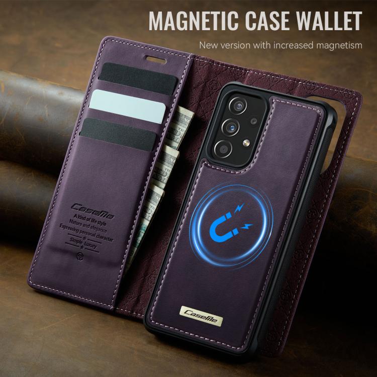 For Samsung Galaxy A52 / A52s CaseMe C49 Magnetic RFID Blocking Detachable Wallet Leather Phone Case