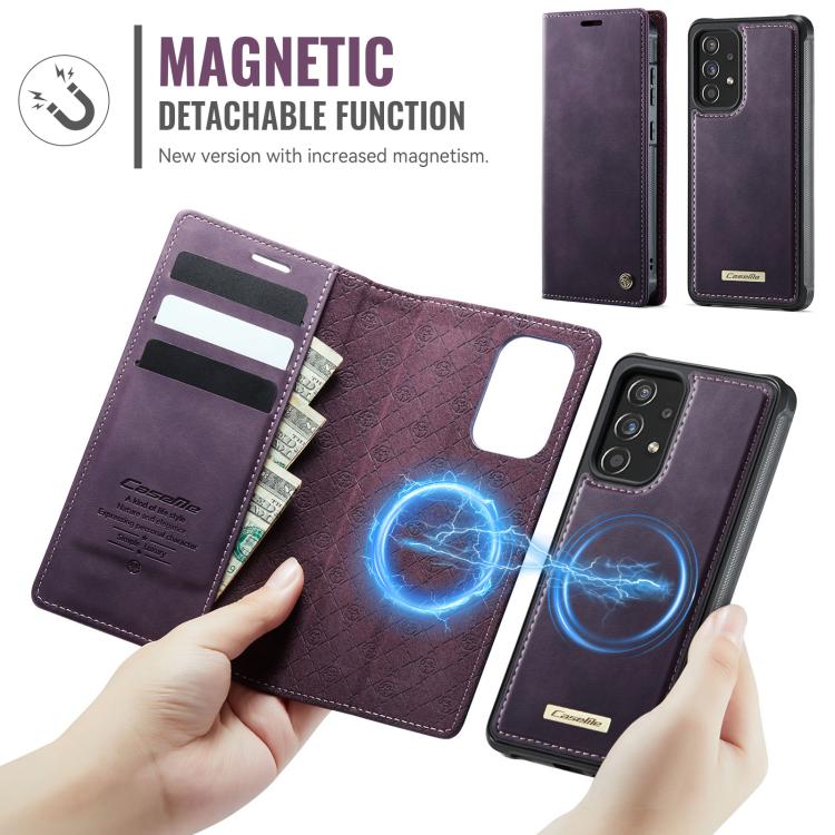 For Samsung Galaxy A52 / A52s CaseMe C49 Magnetic RFID Blocking Detachable Wallet Leather Phone Case