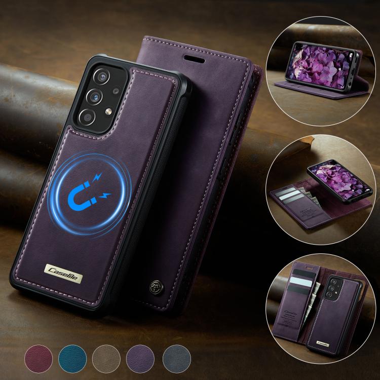 For Samsung Galaxy A52 / A52s CaseMe C49 Magnetic RFID Blocking Detachable Wallet Leather Phone Case