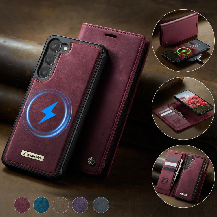 For Samsung Galaxy S23+ 5G CaseMe C49 Magnetic RFID Blocking Detachable Wallet Leather Phone Case