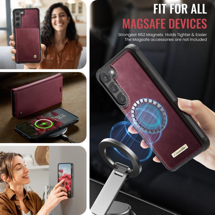 For Samsung Galaxy S23+ 5G CaseMe C49 Magnetic RFID Blocking Detachable Wallet Leather Phone Case