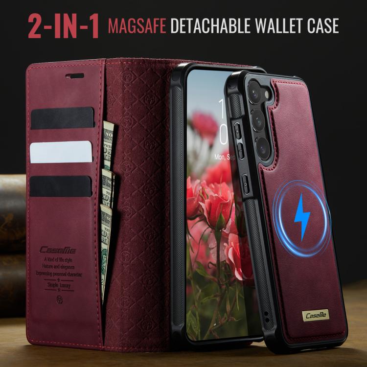 For Samsung Galaxy S23+ 5G CaseMe C49 Magnetic RFID Blocking Detachable Wallet Leather Phone Case