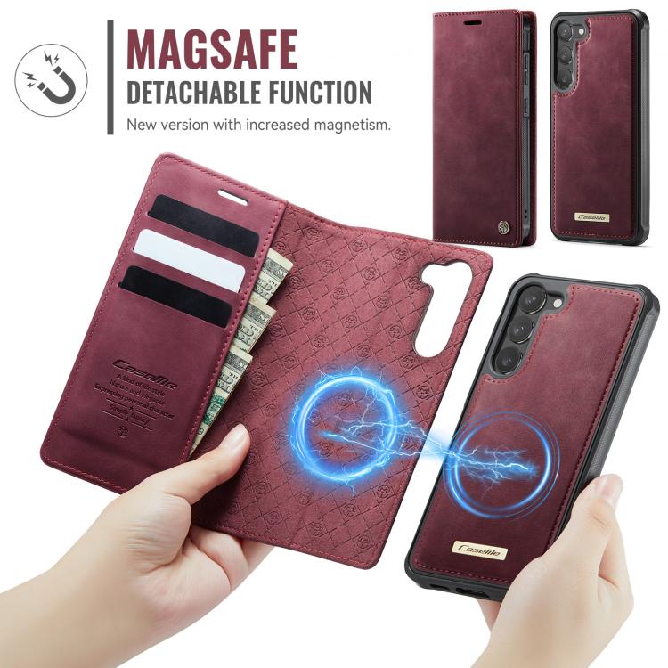 For Samsung Galaxy S23+ 5G CaseMe C49 Magnetic RFID Blocking Detachable Wallet Leather Phone Case