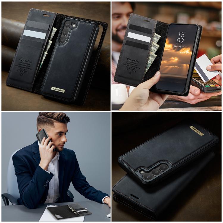 For Samsung Galaxy S23+ 5G CaseMe C49 Magnetic RFID Blocking Detachable Wallet Leather Phone Case