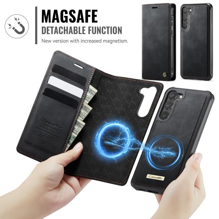 For Samsung Galaxy S23+ 5G CaseMe C49 Magnetic RFID Blocking Detachable Wallet Leather Phone Case