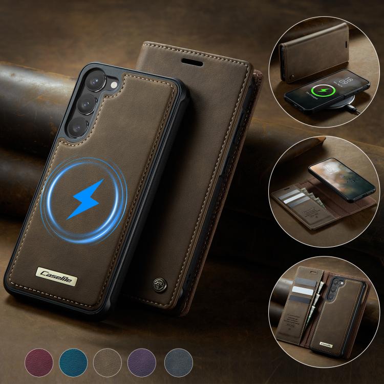 For Samsung Galaxy S23+ 5G CaseMe C49 Magnetic RFID Blocking Detachable Wallet Leather Phone Case