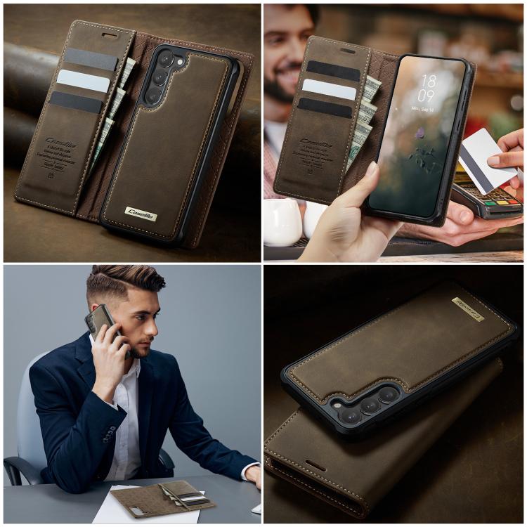 For Samsung Galaxy S23+ 5G CaseMe C49 Magnetic RFID Blocking Detachable Wallet Leather Phone Case