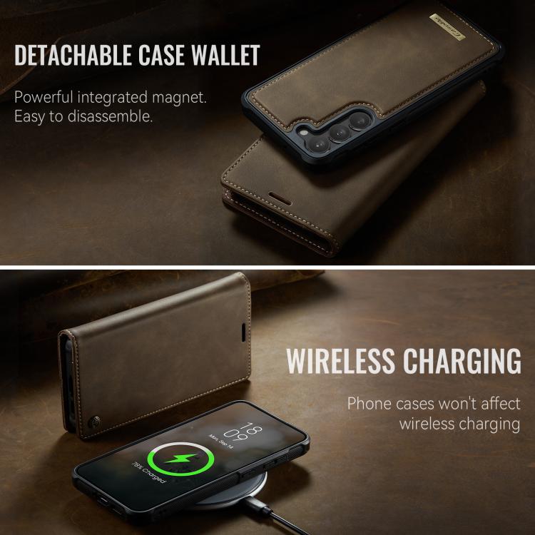 For Samsung Galaxy S23+ 5G CaseMe C49 Magnetic RFID Blocking Detachable Wallet Leather Phone Case