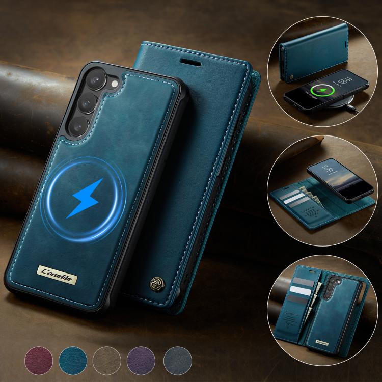 For Samsung Galaxy S23+ 5G CaseMe C49 Magnetic RFID Blocking Detachable Wallet Leather Phone Case
