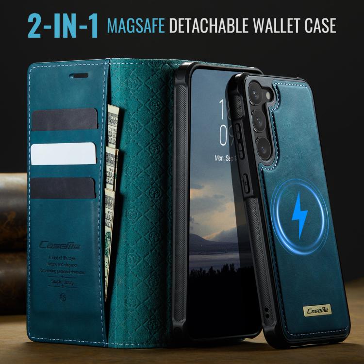 For Samsung Galaxy S23+ 5G CaseMe C49 Magnetic RFID Blocking Detachable Wallet Leather Phone Case