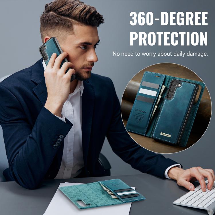 For Samsung Galaxy S23+ 5G CaseMe C49 Magnetic RFID Blocking Detachable Wallet Leather Phone Case