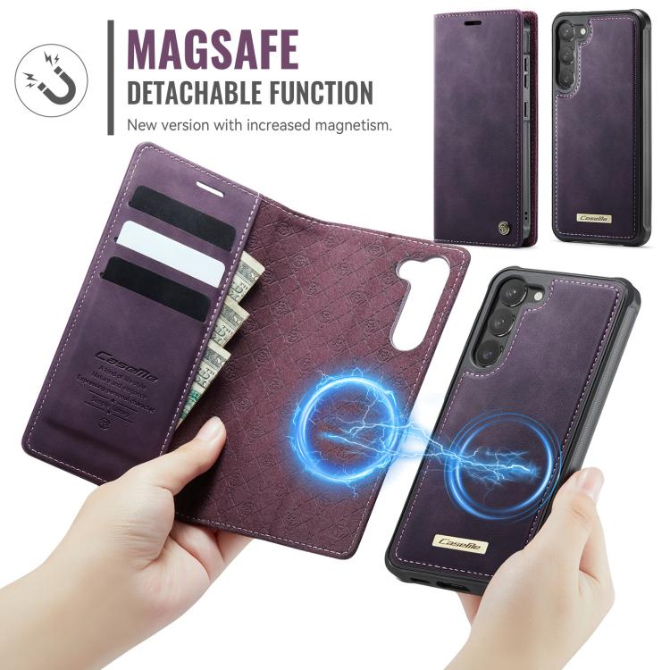 For Samsung Galaxy S23+ 5G CaseMe C49 Magnetic RFID Blocking Detachable Wallet Leather Phone Case